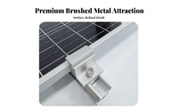 Aluminum Alloy Solar Panel Clamp Adjustable Panel Edge Clamp Serrated Silver Metal Finish