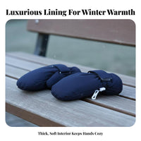 2 Pieces Warm kids' Ski Mittens Windproof Fleece Lined Snow Mittens Anti-Slip Palm for Students, Babies, Outdoor, Cold Weather, Snowboarding