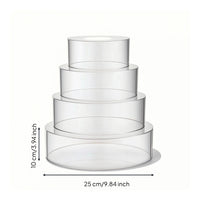 4 Pieces Cake Display Cylinder Versatile Acrylic Display Container Easy to Clean