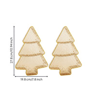 2 Pieces Sturdy Christmas Tree-Shaped Fruit Tray Tiered Fruit Tray Festive Design for Holiday Table
