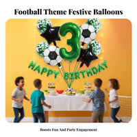 Easy to Assemble Soccer Theme Balloon Set Long-Lasting Football Party Balloon Kit Confetti Balloons Included for Children, Celebrations