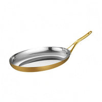 Stainless Steel Serving Plate Raised Edge Oval Serving Plate Reflective Stainless Steel Platter