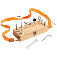 kids Screwdriver Board Assembly Play Wooden Set Educational Plaything
