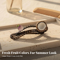 Fruit Hair Fastener Sweet and Cool Design Summer Fruit Hair Barrette Wavy Barrette Fun Design Versatile for Girls, Everyday Wear