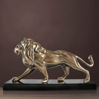 Lion Sculpture with Base Carved Lion Sculpture Detailed for Art Collectors, Office