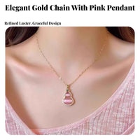 Gourd Charm Necklace Light Luxury Crystal Gourd Clavicle Chain Great Gift