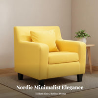 Light Luxury Upholstered Barrel Chair Nordic aesthetic Home Seating Minimalist Design Indoor Furniture Ergonomic rearrest for Business Owners, Interior Designers, Living Room, Reception Area, Hotel Lobby, Office