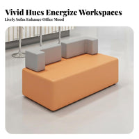 Curved configurable Sofa and Table Set Modern design Reception Furniture Minimalist Aesthetic Lounge Seating for Interior Designers, Office Managers, Lobby