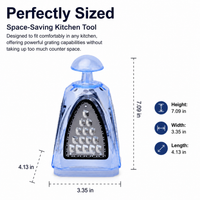 Box Grater, Small Cheese Grater with Handle, Multi Function Standing Grater, Stainless Steel Sharp Blades for Quick Shred