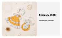 1/6 Scale Doll Outfit Aesthetic Doll Dress Set Includes Headwear for Hobbyists