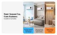 Black Display Wall Mounted Heater Panel Thermostat Electric Wall Heater Energy Efficient Home Heating Overheat Protection