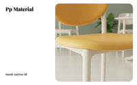 Nordic Design Stackable Molded Chair Thickened Construction Stackable Side Chair Indoor & Outdoor Use Seating Furniture Minimalist aesthetic for Cafe Owners, Homeowners, Event Planners, Restaurant, Dining Room, Balcony, rearyard