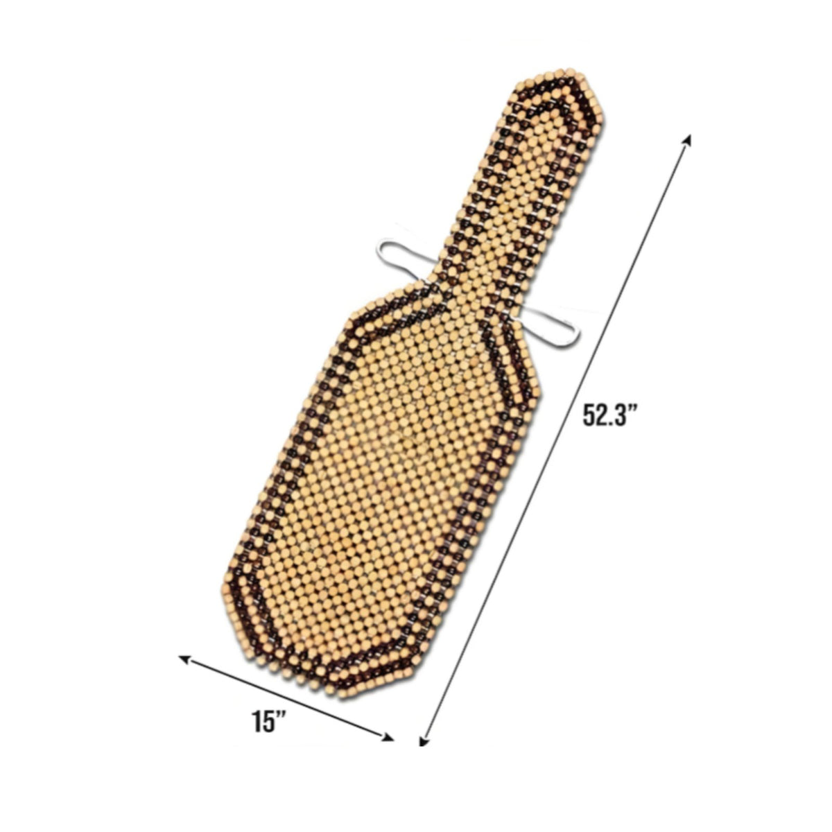 Breathable Wooden Bead Seat Cushion Natural Wood Beads Wooden Bead Seat Cover Universal Fit for Truck Drivers, Summer Driving, Long Drives