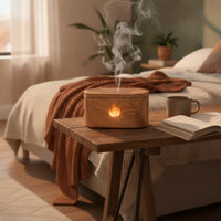 Compact Flame Aroma Dispenser Minimalist Flame Dispenser Decorative Tabletop Humidifier Realistic for Desk, Bedroom, Living Room
