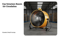 Powerful Airflow Industrial Floor Fan Portable Commercial Floor Fan 4-Speed Air Moving Equipment Adjustable Tilt for Factory, Workshop, Warehouse, Garage