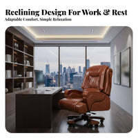 Massage Function Highspine Reclining Chair with Footrest 360° rotating managerial Seat Support Office Furniture Fully Adjustable for managerials, Managers, Remote Workers, Conference Room
