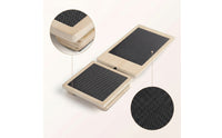2 Pieces Wooden Foot Stretch Board with Anti-Slip Panels Angled Balance Training Device Low-Rise Slant Board Supportive for Athletes
