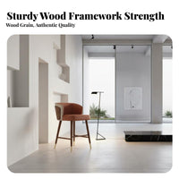 Nordic Design Bar Chair with Backrest Minimalist design & aesthetic Upholstered Bar Stool Footrest Included Seating Furniture Sturdy Frame for households, Adults, Kitchen Island, Cafe, Lounge, Dining Room