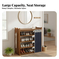 Large Capacity Freestanding Shoe Rack Space Saving Multi-Layer Shoe Shelf Stable and Sturdy Household Furniture Raised Bottom Design for Students, Apartment Dwellers, Homeowners, Hallway, Dormitory, Living Room, Bedroom