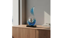 Modern Resin Sculpture Creative Shape Aesthetic Table Decoration Gold Centerpiece Statue Lustrous Finish for Living Room