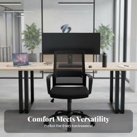 360-Degree Swivel Ergonomic Rolling Chair Adjustable Height Mesh Back Task Chair Support Office Furniture Long-Lasting Base for Students, Study Room, Bedroom