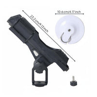 Suction Cup Fishing Pole Stand Firm Grip Kayak Rod Bracket for Anglers