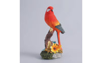 Realistic Bird Figurine Textured Bird Sculpture Tabletop Birds on a Branch Ornament Compact for Bookshelf