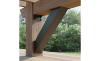 2 Pieces Steel Construction 45 Degree Bracket Heavy Duty Pergola Support Bracket Set Pre Drilled Holes Gazebo Brace Hardware Includes Screws for Outdoor Patio, Garden, Backyard