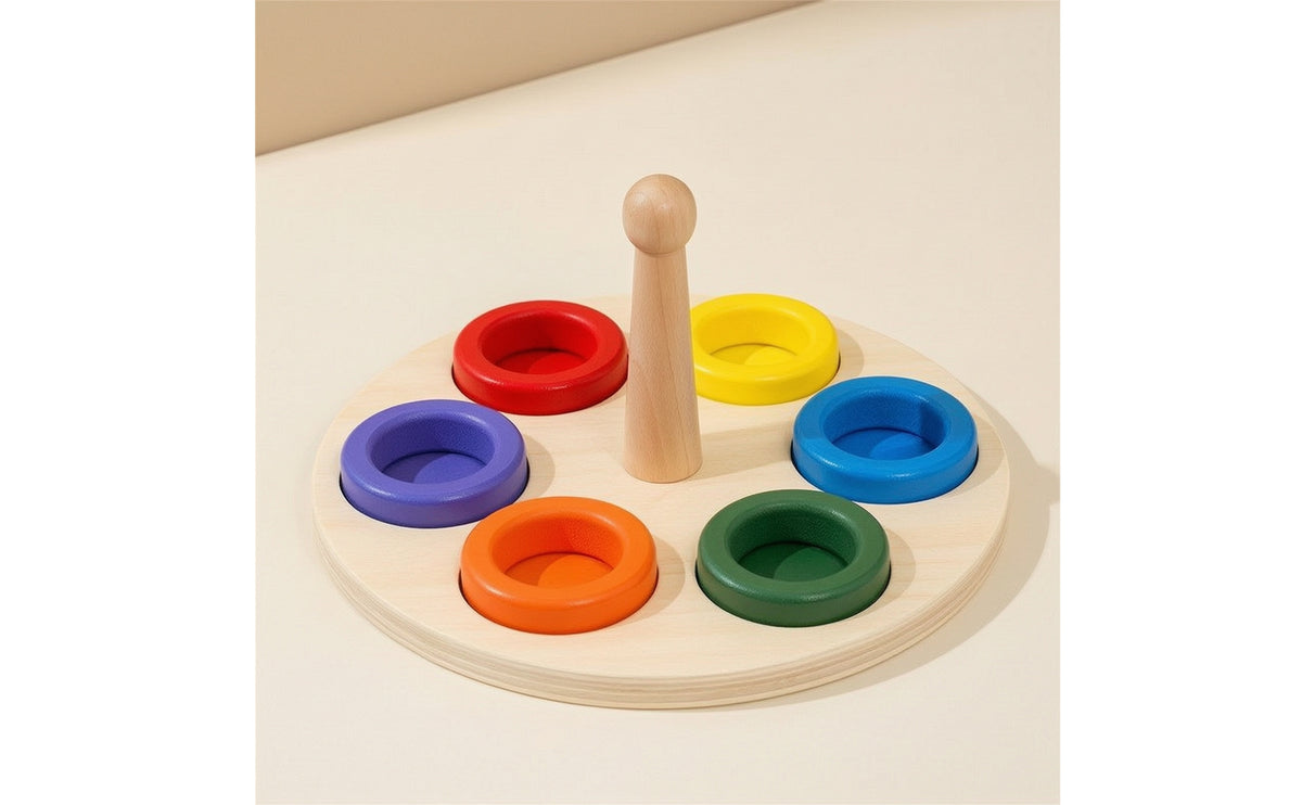 Educational Disc Sorting Toy Fine Motor Stacking Rings Toy Educational Disc Stacker Learning for Toddlers, Preschoolers, Tabletop