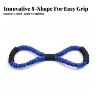 Double Loop Stretch Band Resistance Band Snap-Resistant 8 Shaped Stretch Band Multifunctional Shoulder Stretcher Rope for Gym, Office