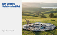 PE Anti-Puncture Ground Cloth, Hexagonal Camping Mat, Water-Resistant, Moisture-Resistant, Non-Slip, Multi-Shape, Easy to Clean