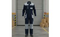Moisture-Wicking Multi-Pocket Work Jumpsuit Breathable Material Long Sleeve Mechanic Boilersuit Wear-Resistant Heavy Duty Utility Coveralls Elastic Waist for Mechanics, Technicians, Construction Workers, Workshop, Factory