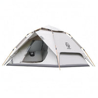 Automatic Double Layer Dome Tent 210D Oxford Material Double-Layer Tent Fiberglass Poles Outdoor Shelter Ground Stakes and Guy Lines