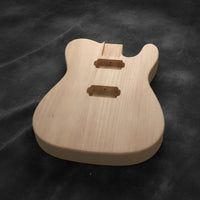 Ready to Paint Unfinished Electric Guitar Body Double Humbucker Route Hardwood Guitar Body Pre-Drilled Sanded Polished for Luthiers, Custom Projects