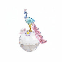 2 Pieces Peacock Ball Ornament Ornamental Crystal Peacock Figurine Gift Idea