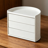 Multi-Compartment Rotating Makeup Organizer Large Capacity Cosmetic Storage Box Desk Top Design Vanity Organizer Stand Multiple Compartments for Dressing Table