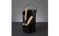 Ash Container with and Brush Portable Hearth Cleanup Organizer Heavy Duty