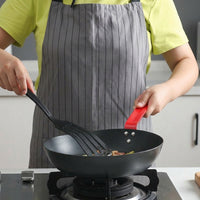Frying Pan for Stir Fry and Egg Pan Meals, Heavy Duty Carbon Steel Steak Pan for Induction Hobs, Deep Nitriding Fry Pan with Silicone Handle