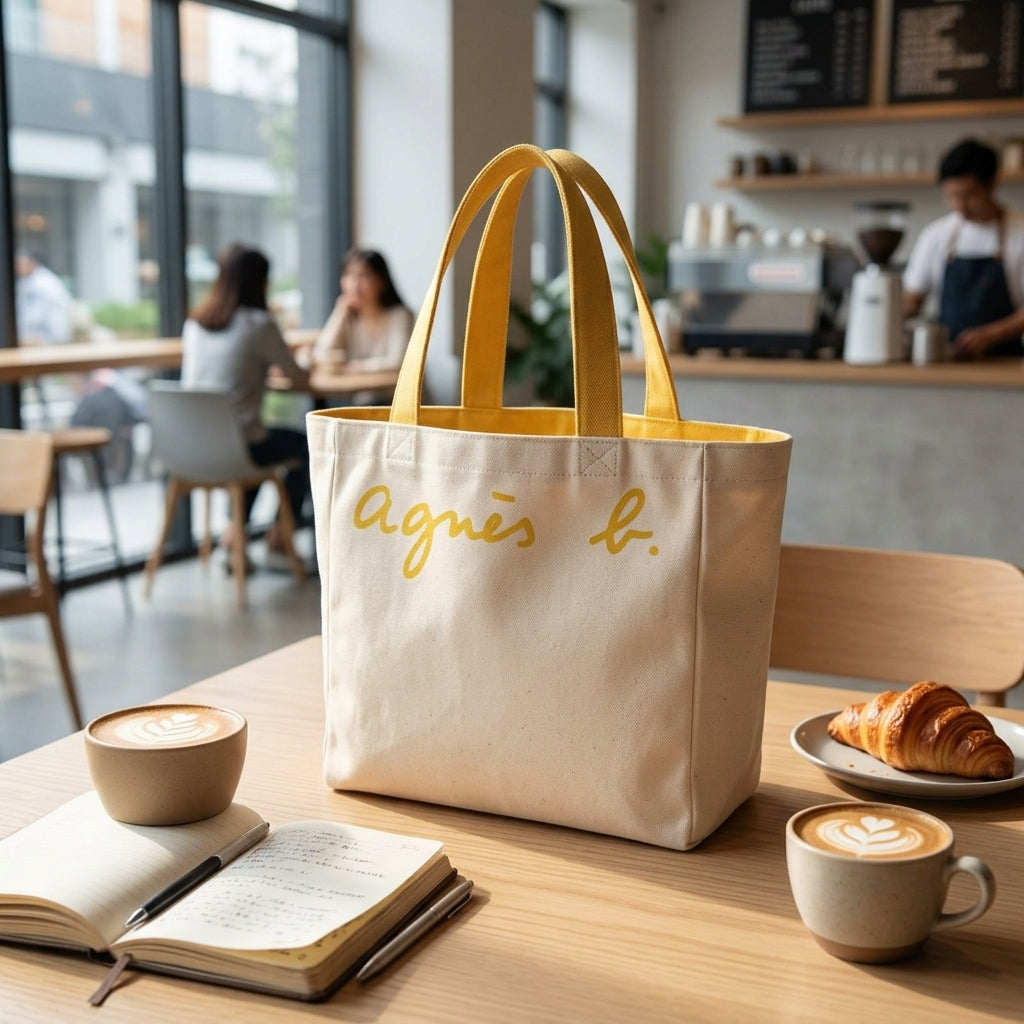 Tote Bag with Lettering Pattern and Soft Handles, Large Canvas Shopping Bag for Women, Woven Laptop Tote Bag with Compartments, Cute Grocery Bag