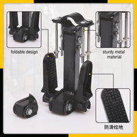 Anti-Slip Footrests with Bracket Universal Foldable Foot Pegs Long-Lasting Footrest with Mounting Bracket Space-Saving for Commuters