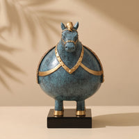 Decorative Horse Figurine Textured Horse Figurine with Base Elegant Sculpture for Art Collectors, Entryway Console