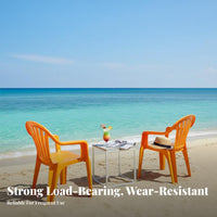Armchair With Armrests Stackable Armchair Waterproof Stackable Outdoor Chair for Adults, Business Owners, Food Stall, Cafe, Restaurant
