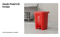 Waste Sorting Bin Long-Lasting Foot Pedal Trash Can Step-on Garbage Bin Thickened Material Step on Trash Can Odor Protection