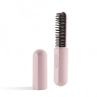 Type-C Charging Cordless Hair Straightener Brush Portable Hair Straightener Brush Compact Straightening Comb 3-Speed Temperature for Travelers