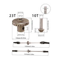 1/12 RC Front Axle Set OEM Matching 1/12 RC Rear Axle Set Upgraded Parts Remote Control Car Part for Upgrade