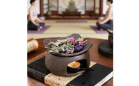 Warmer with Removable Tray Compact Ceramic Tea Warmer Space-Saving