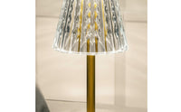 Crystal Table Lamp Dimmable Night Light 3 Color Modes for Bedroom, Restaurant