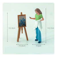 Photo Prop 1:64 Miniature People Realistic 1:64 Display Scene Figure Collectible Miniature Scale Replica Set Long-Lasting for Photography