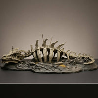 Skeletal Aquarium Dragon Skeleton Resin Dragon Skeleton Ornament Small-Scale Aquarium Skull Statue Irregular Base