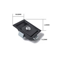 4 Pieces Rust Resistant Truck Toolbox Lock with Keys Black Carbon Steel Lock Heavy Duty Truck Toolbox Latch for Towable Vehicle